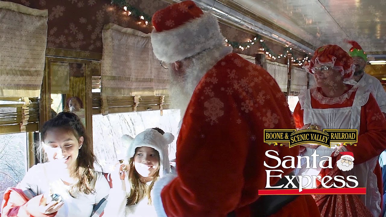 2019 Santa Express at the Boone & Scenic Valley Railroad - YouTube