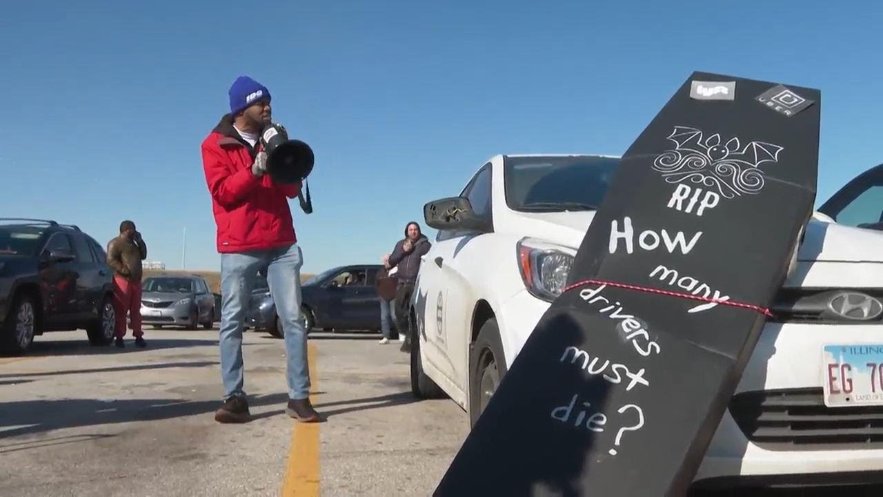 Rideshare drivers strike on Valentine's Day at O'Hare International ...