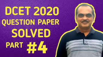 DCET 2020 | SOLVED QUESTION PAPER | PART 4 |