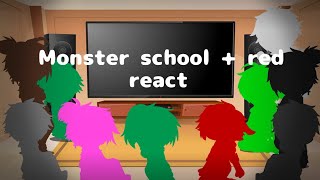 Monster school + red react to Animation vs Minecraft ep 27/GCRV