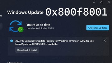 How to Fix Update Error Code 0x800f8001 on Windows 11