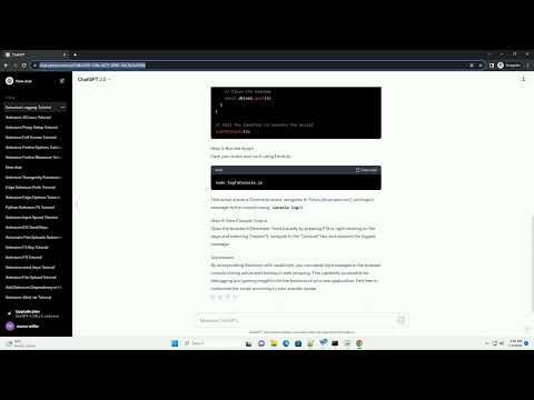 selenium javascript console log