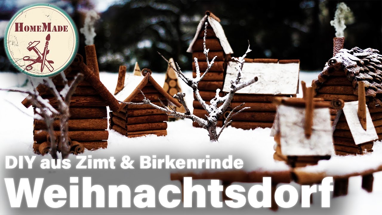 DIY | Weihnachtsdorf - Häuschen aus Zimtstangen selber machen | Deko für die Fensterbank