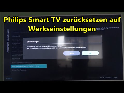 Philips Smart TV zurücksetzen auf Werkseinstellungen Anleitung so gehts