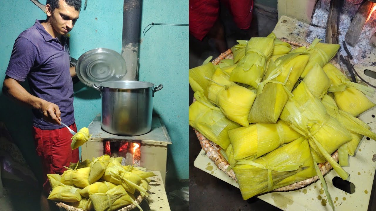 direto da roça para a panela 🌽 tirando milho e fazendo pamonhas