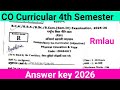 co curricular 4th semester rmalu answer key 2026| co curricular 4th semester mjpru | Rmlau ccsu Prsu