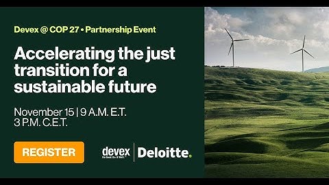 Accelerating the just transition for a sustainable future