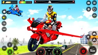 Game Berkendara Sepeda Motor Terbang - Flying Motorbike Stunts Riding Simulator screenshot 2