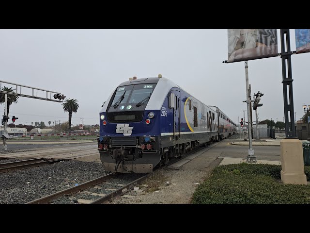 Late Amtrak Gold Runner #701 at Stockton Station with CDTX #2106