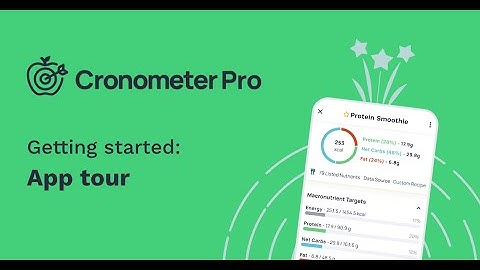Welcome To Cronometer Pro! Beginner