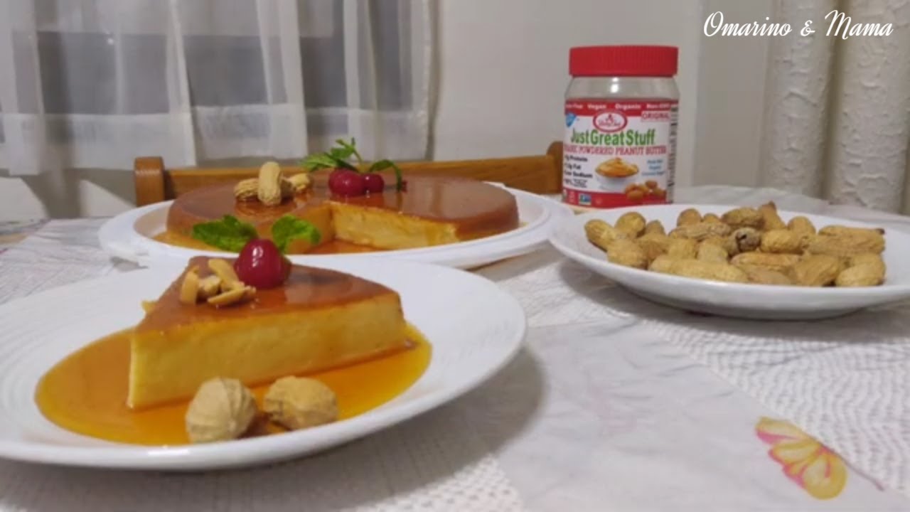 Cheesecake flan con  Mantequilla de Mani .