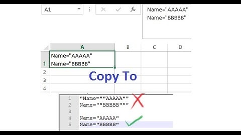 Solve Double Quotes Issue When Copying From Excel Contents