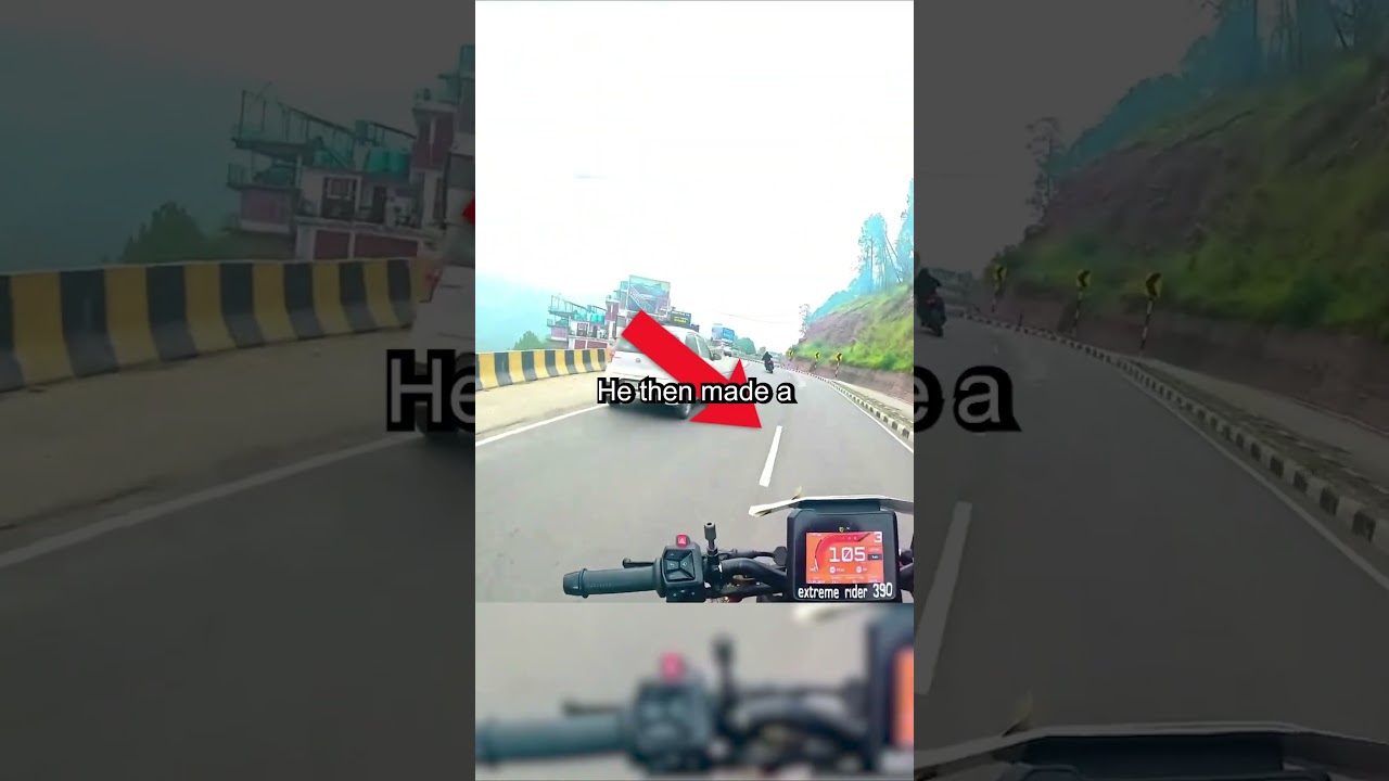 Biker Inspects A Crazy Car