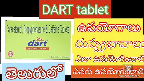dart tablet uses in telugu| best tablet for headache|talanoppi tablet uses in telugu