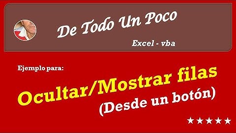 Ocultar y mostrar filas con un botón.