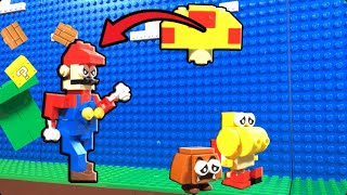 New Super Mario Bros DS Level 1 Lego Stop Motion...  GIANT MARIO!