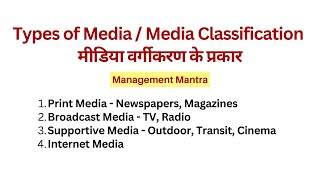 Types of Advertising Media with advantages and disadvantages in advertising management in Hindi