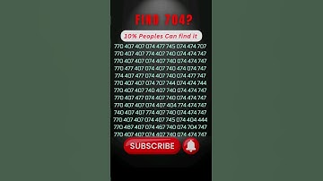 Can you find 704? | #viral  #shorts #short #brainteaser #challenge #mindgames