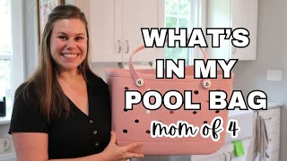 WHAT'S IN MY POOL BAG 2024! MOM OF 4 POOL MUST HAVES // POOL BAG ESSENTIALS