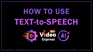 How to Use Text to Speech in VideoExpress AI