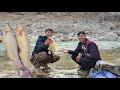 INCREDIBLE DAY: Mountain Goat Birth + Catching MONSTER Fish in River! 🐐🎣
