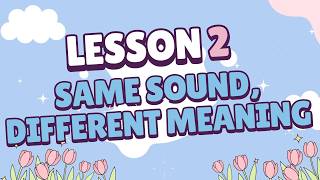 Mandarin Lesson 2 : Same Sound, Different Meaning