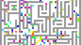 CONTINUOUS   64 agents, 40x40 world, 65% obstacles, corridor length 10