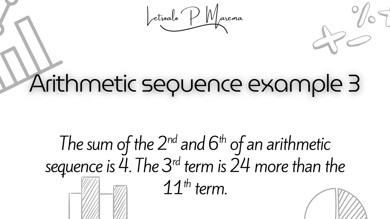 Arithmetic Sequence example no. 3 | Mathematics