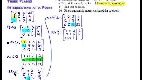 Geometric interpretation of simultaneous linear equations 3D PART 2