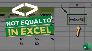 Not Equal To In Excel | Excel Tips