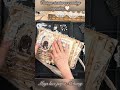 Junk Journal Page Flip ✂️ Vintage Layering with Cabinet Card #short
