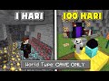 100 hari di minecraft tapi cave only