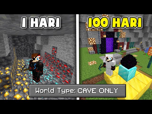 100 Hari di Minecraft tapi Cave Only❗️❗️ class=