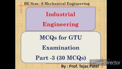 Industrial Engineering MCQs Part 3 | Prepare 30 MCQs in short Time | Mechanical Engineering