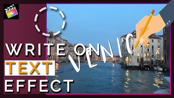 Write On Text Effect In Final Cut Pro X [Final Cut Pro X Tutorials 2020]