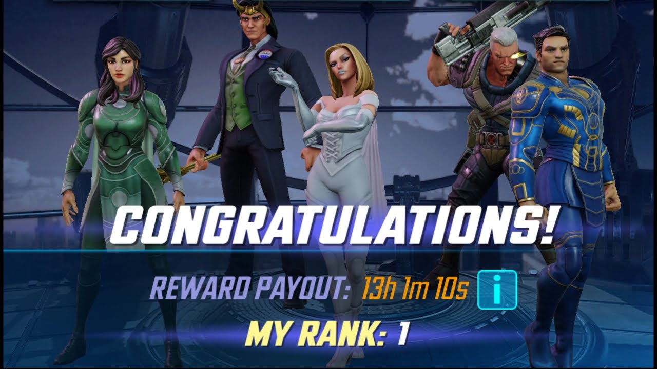 Marvel Strike Force - Arena Rank 1 The Best in the World 👍