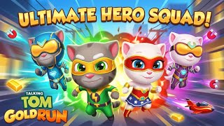 Talking Tom Gold Run🔥🔥- Super Tom vs Super Angela vs Hyper Tom vs Cyber Angela || HD Gameplay-555 screenshot 1