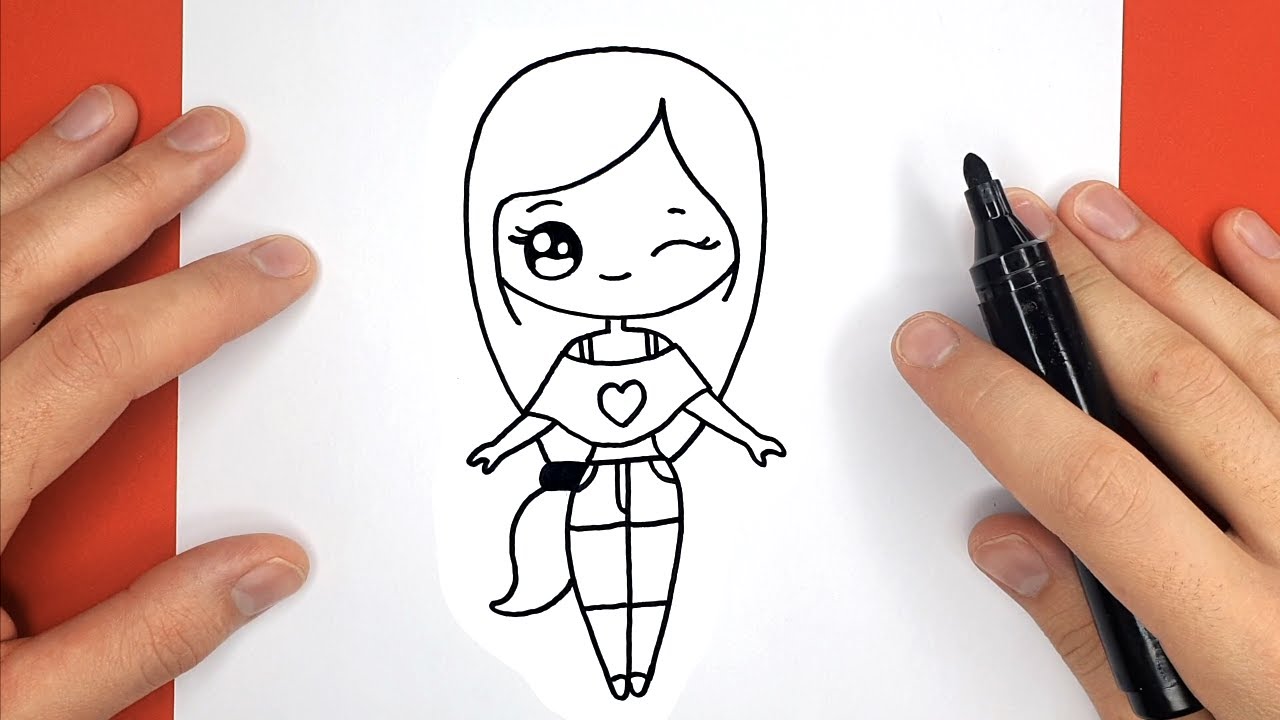 Simple and easy drawing of a cute girl | step by step drawing tutorial  video #girldrawing #drawing | Girl sketch, Easy drawings, Girl drawing easy