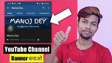 How To Make A Professional Banner For Youtube Channel | Only 5 mins