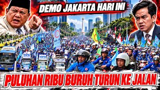 JAKARTA DEMO ▪️ TENS OF THOUSANDS OF WORKERS' MOTORCYCLE CONVOYS ENTER SUDIRMAN - THAMRIN ROAD