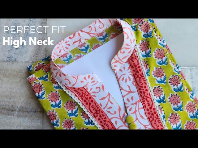 collar neck dress cutting and stitching Girls Dress Top collar neck cutting and stitching in telugu full tutorial | Dress collar