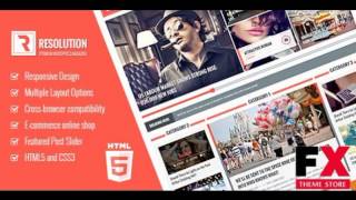 Preview Resolution Responsive HTML5 template TForest
