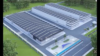 #steelbuildings 3D Animation of logistic warehouse buildings in Bolivia