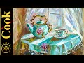 How to paint a floral tea pot and cup with morning light acrylic painting techniques paintingteapot