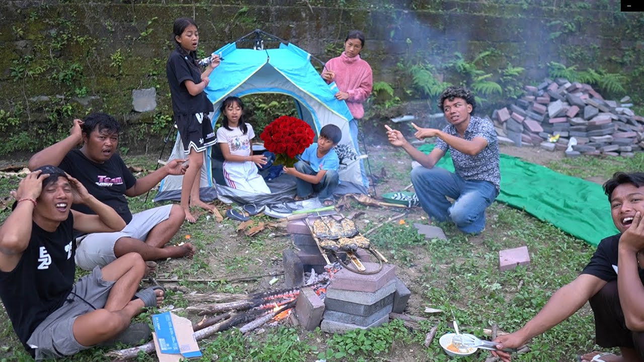 CAMPING DI HUTAN SAMBIL PANGGANG IKAN RAMA MALAH P4C4R4N SAMA SINTA