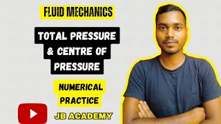 NUMERICAL ||TOTAL PRESSURE & CENTRE OF PRESSURE| PLANE VERTICAL SURFACE| FLUID MECHANICS(IN BENGALI)