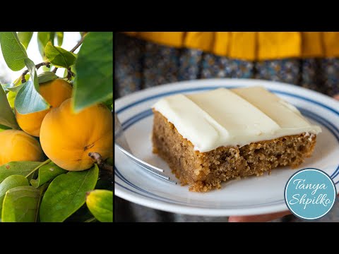 Пирог с ХУРМОЙ и Сливочным Кремом - очень просто и вкусно! | Easy Persimmon Cake | Tanya Shpilko
