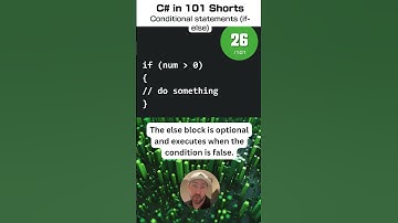 Conditional statements (if-else) - C# for .NET in 101 Shorts - 26 /101