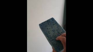 Wall and ceiling paint touchup for sand textured, made easy. Sponge...
