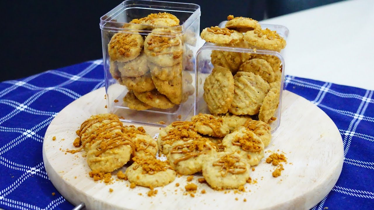 Almond Biscoff Cookies | Biskut Almond Biscoff Viral | Almond Biscoff Crunchy